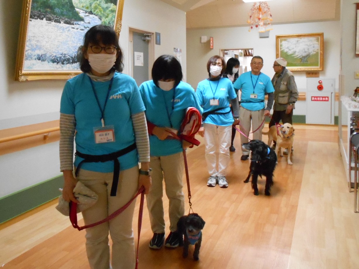 デイサービスセンター 鶴が丘 でjaha 日本動物病院協会 公認のセラピー活動を行いました 青森市 Npo法人 北東北捜索犬チーム
